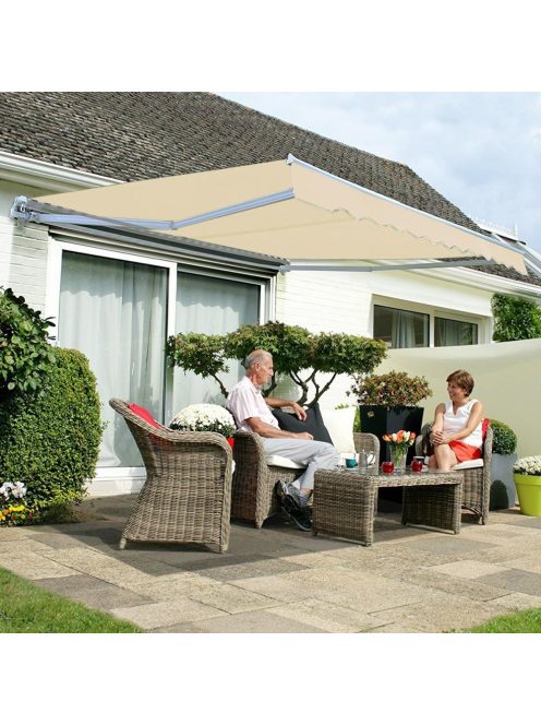 Falra szerelhető kihajtható árnyékoló, AR01 bézs 295x200 cm