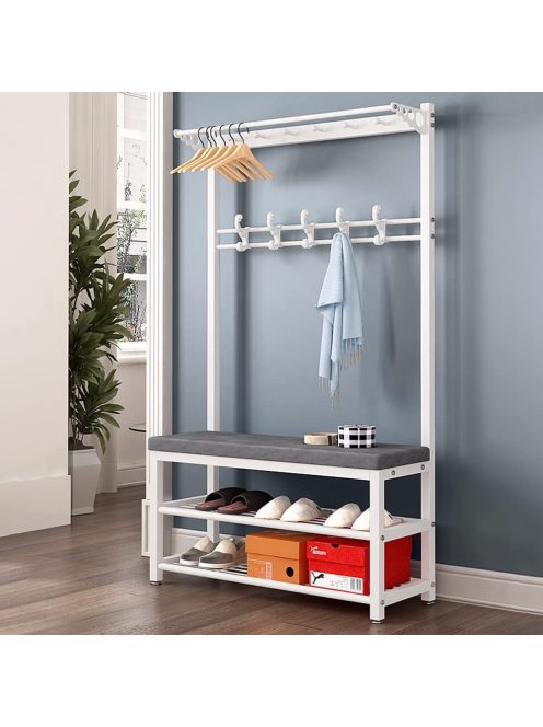 Cipőtartó kényelmes üléssel és akasztóval CR004-100 170 x 33 x 100 cm