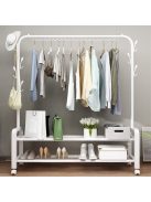 Ruhaállvány cipőtartóval kerekekkel 155 x 34 x 150 cm CR005-150