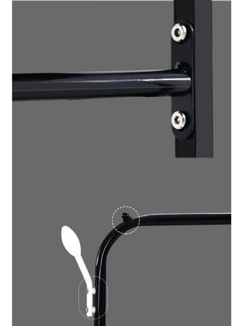 Ruhaállvány cipőtartóval kerekekkel 155 x 34 x 150 cm CR005-150