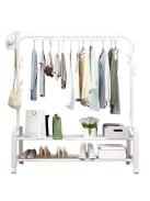 Ruhaállvány cipőtartóval kerekekkel 155 x 34 x 150 cm CR005-150