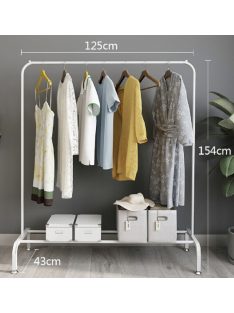 Ruhaállvány cipőtartóval 154 x 43 x 125 cm CR006-125