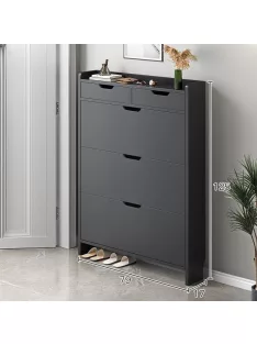 BeComfort cipősszekrény 80x125x17 cm szürke CS011-3