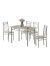 Étkezőasztal szett 4 db székkel szürke BC FUR-101-160S