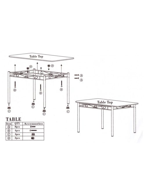 Étkezőasztal szett 4 db székkel szürke BC FUR-101-160S