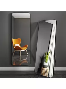 Álló tükör 150 x 40 cm fekete BC FUR-1625-Black
