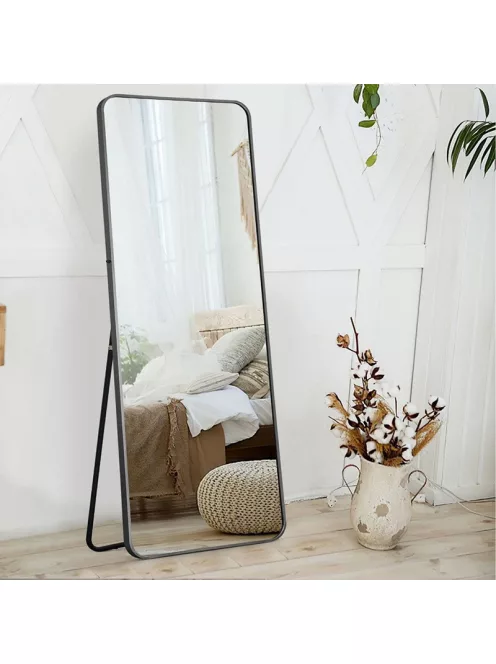 Álló tükör 150 x 40 cm fekete BC FUR-1625-Black
