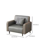 BeComfort kényelmes skandináv stílusú textilbőr szürke fotel 75x62x75cm FUR-1656-1