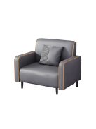 BeComfort kényelmes skandináv stílusú textilbőr szürke fotel 75x62x75cm FUR-1656-1