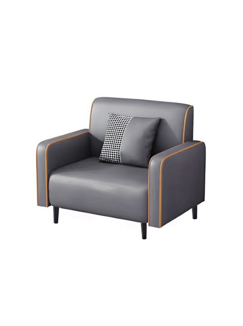 BeComfort kényelmes skandináv stílusú textilbőr szürke fotel 75x62x75cm FUR-1656-1