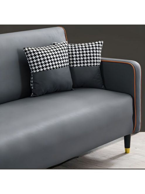 BeComfort kényelmes skandináv stílusú textilbőr szürke fotel 75x62x75cm FUR-1656-1