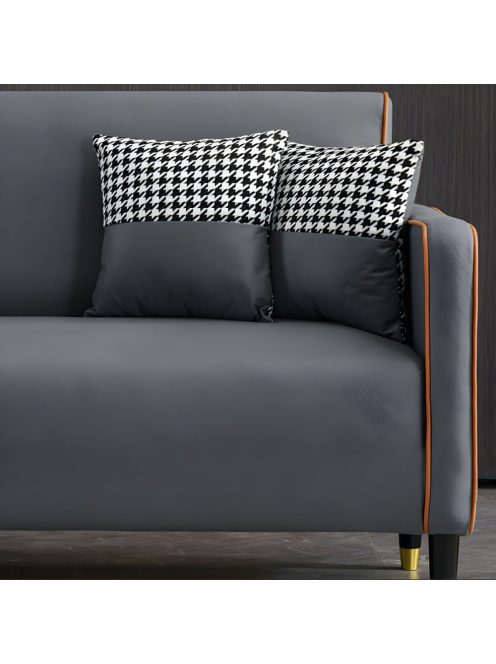 BeComfort kényelmes skandináv stílusú textilbőr szürke fotel 75x62x75cm FUR-1656-1