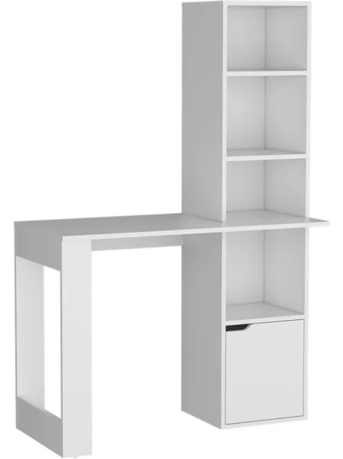 Polcos íróasztal tárolóval 98,5x45x148cm fehér FUR1234-1