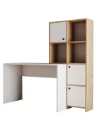 Polcos íróasztal tárolóval 156x75x146cm fehér FUR1235-1
