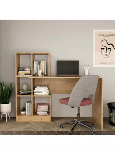 Polcos íróasztal 118x75x112cm barna FUR1239-1