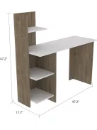 Polcos íróasztal 120x73,5x150cm barna FUR1240-1