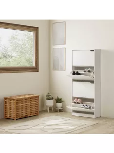Cipősszekrény 63x24x150cm fehér FUR1347-2