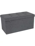 Tárolópad kényelmes üléssel 76x38x38 cm szürke BC FUR1620-1