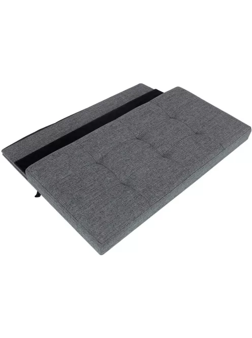 Tárolópad kényelmes üléssel 76x38x38 cm szürke BC FUR1620-1