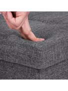 Tárolópad kényelmes üléssel 110x38x38 cm szürke BC FUR1620-2 