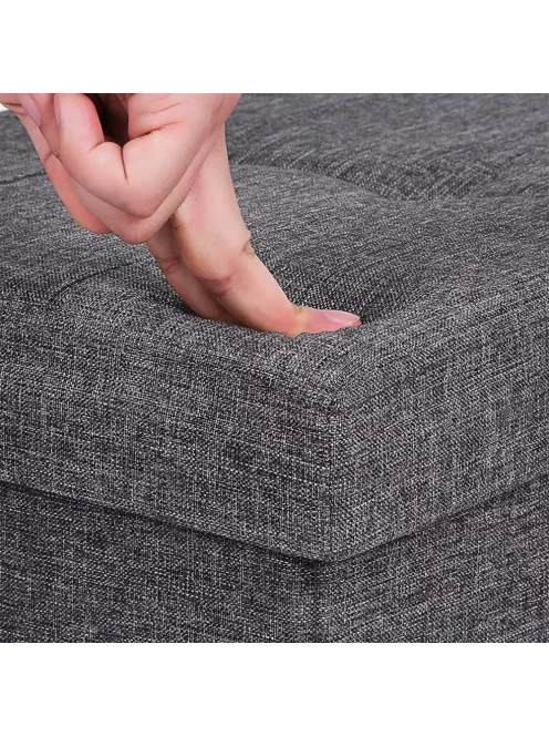 Tárolópad kényelmes üléssel 110x38x38 cm szürke BC FUR1620-2 