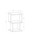 Éjjeliszekrény 29x29x49 cm barna FUR1876-1