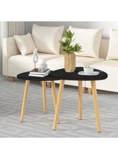 Dohányzóasztal szett fekete 54x45x50cm FUR1880-1