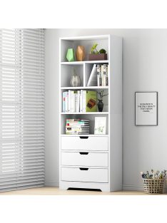 Fiókos szekrény polcokkal 50x20x182 cm fehér FUR1922-1