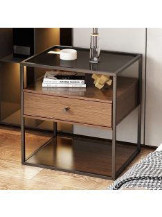 Éjjeliszekrény fiókkal 40x30x40 cm barna FUR1942-1