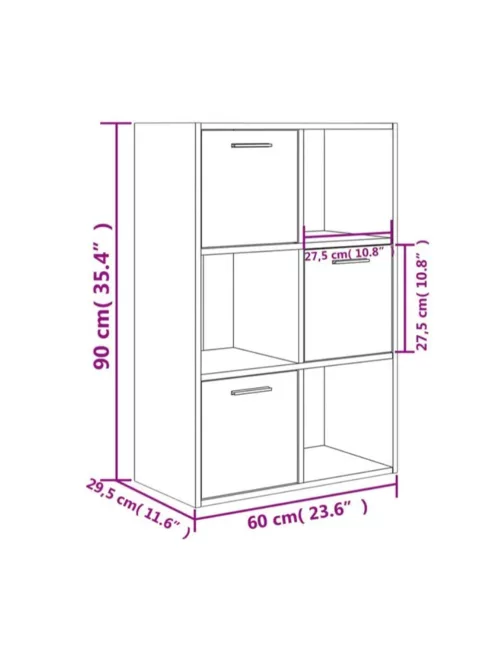 Komód hálószoba nappali bútor 60x29,5x90cm tölgy FUR1946-1