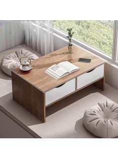 Dohányzóasztal 80x40x40 cm barna 2 fiókkal FUR1950-1