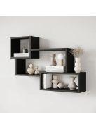 Fali polc 87x18x54cm fekete FUR1961-3