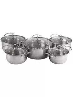 Indukciós inox 10 részes edénykészlet G-1051