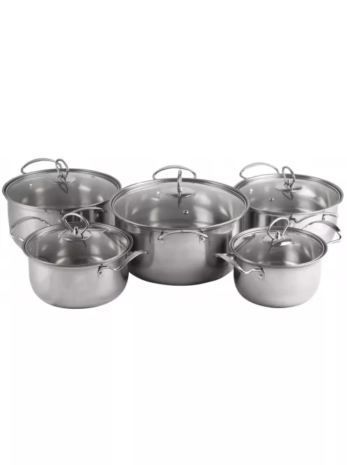 Indukciós inox 10 részes edénykészlet G-1051