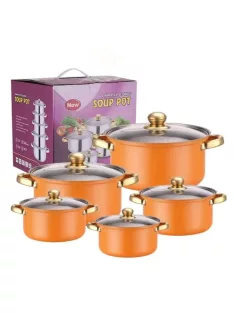 10 részes inox edénykészlet narancs G16