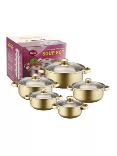 10 részes inox edénykészlet arany G27