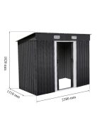 Kerti fém tároló ház 238 x 131 x 182 cm 3 m² GH408-L