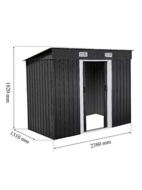 Kerti fém tároló ház 238 x 131 x 182 cm 3 m² GH408-L