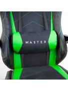 Master GM2-GN-L kényelmes főnöki gamer szék forgószék lábtartóval