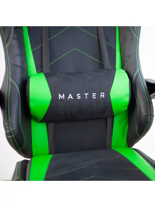 Master GM2-GN-L kényelmes főnöki gamer szék forgószék lábtartóval