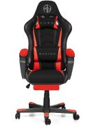 Master GM2-R-L kényelmes főnöki gamer szék forgószék lábtartóval