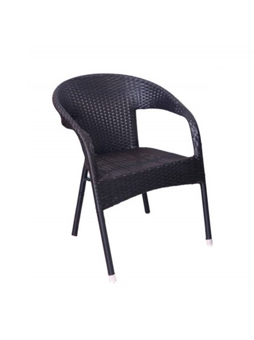Kerti szék polirattan sötétbarna GRD03-C-DB