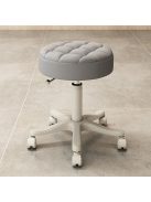 BeComfort GS-Grey gurulós kozmetikai szék állítható magassággal, kör ülőkés, szürke