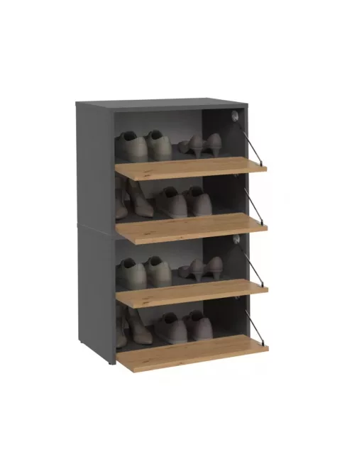 Cipősszekrény 60x36x88 cm szürke barna GZ-01