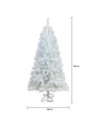 Natura HF-180 karácsonyfa fehér műfenyő fém talppal 180 cm