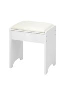 Fésülködőasztal sminkasztal szék fehér 34 x 22 x 33 cm HT-CH