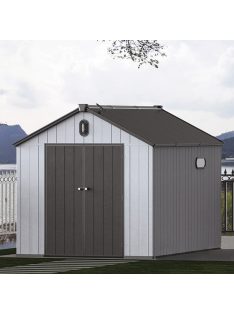 Műanyag kerti ház szürke 246x188x227cm KCG608