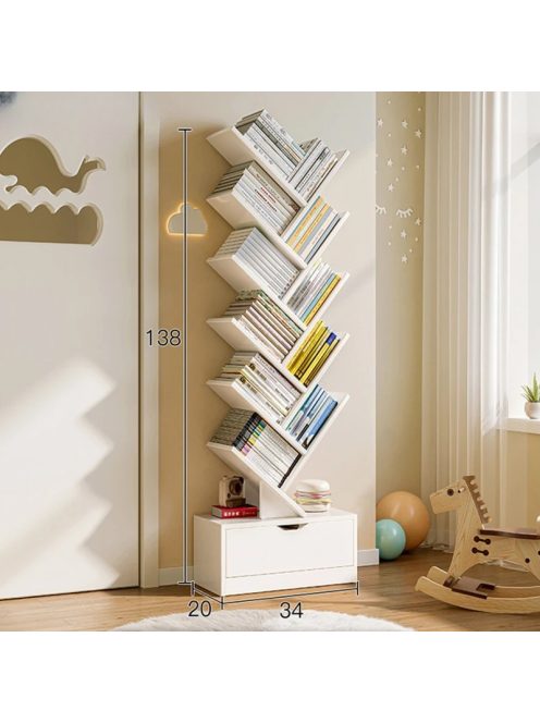 BeComfort KH01-3 Könyvespolc 34x20x138 cm