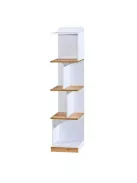 Polcos tároló könyvespolc 38x35x155cm fehér KH13-1