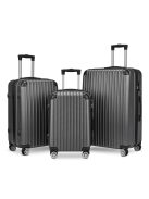 BeComfort L01-G 3 db-os, ABS, guruló, szürke bőrönd szett (55cm+65cm+75cm)